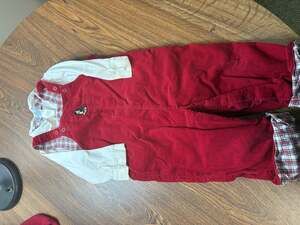 Janie and Jack overalls and onesie